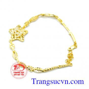 Lắc nữ vàng 10k ông sao 5 cánh