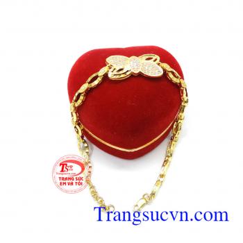 Lắc nữ món quà ý nghĩa. Lắc tay nữ cánh buớm 10k