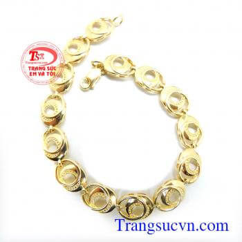 Đường nét sáng bóng,bền đẹp. Lắc nữ hoa văn 10k đẹp