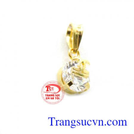 Mặt dây nữ đá kim cương nhân tạo