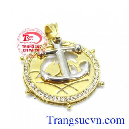 Sản phẩm bộ dây chuyền kết hợp với mặt mỏ neo đọc đáo được chế tác trên chất liệu vàng 10k sang trọng giá thành hợp lý bán hàng trên toàn quốc, Bộ dây chuyền mặt mỏ neo vàng 10k