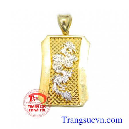 Bộ Mặt dây rồng vàng sản phẩm được chế tác trên chất liệu vàng 10k kiểu dáng hiện đại trẻ trung và không kém phần lịch lãm cho nam giới