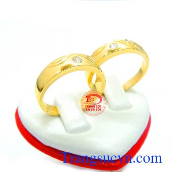 Nhẫn cưới vàng tây 10k giá rẻ