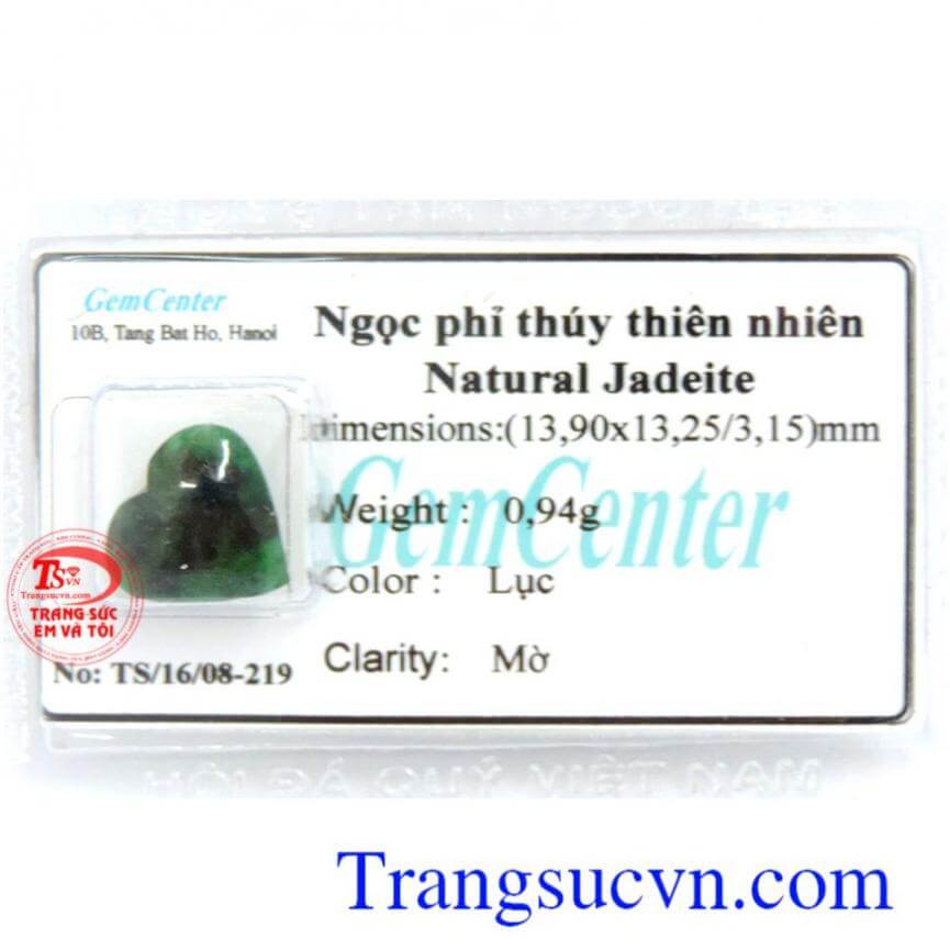 Ngọc phỉ thúy tự nhiên kiểm định