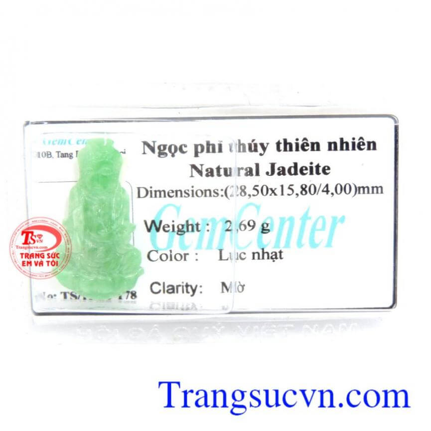Phật quan âm ngọc Jadeite ép vỉ
