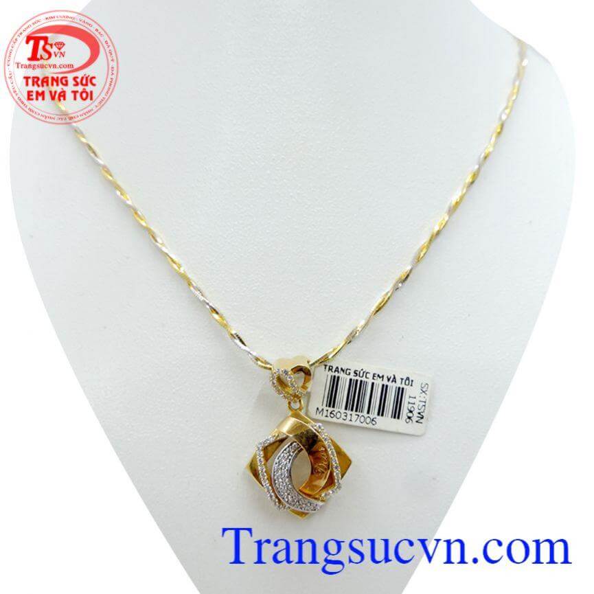 Bộ sản phẩm mặt dây dây chuyền vàng