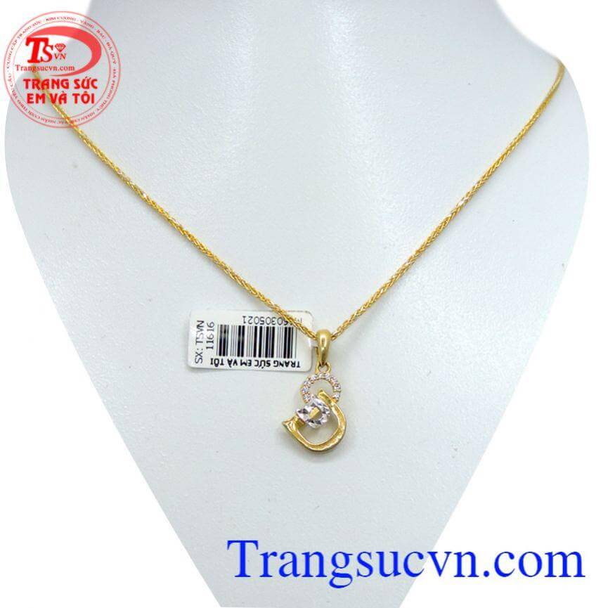 Bộ trang sức mặt dây chữ D