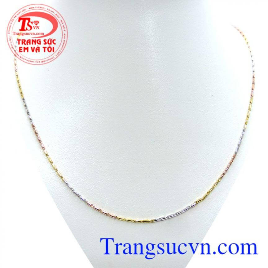 Dây chuyền vàng 18k italia đa sắc