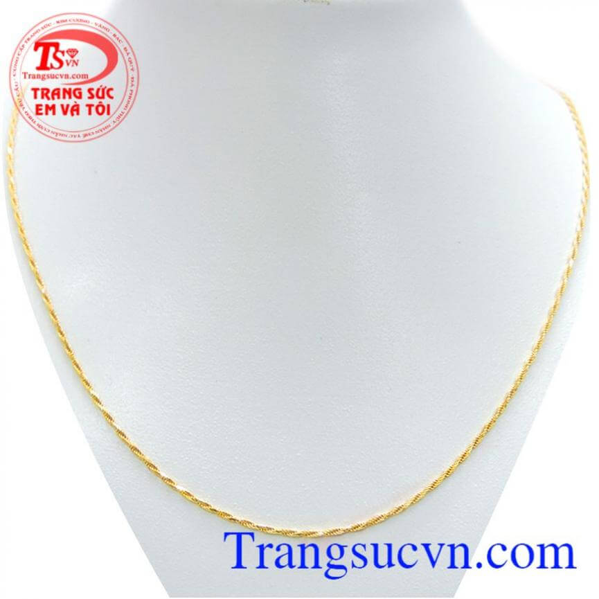 Dây chuyền nữ vàng ý dạng xoắn