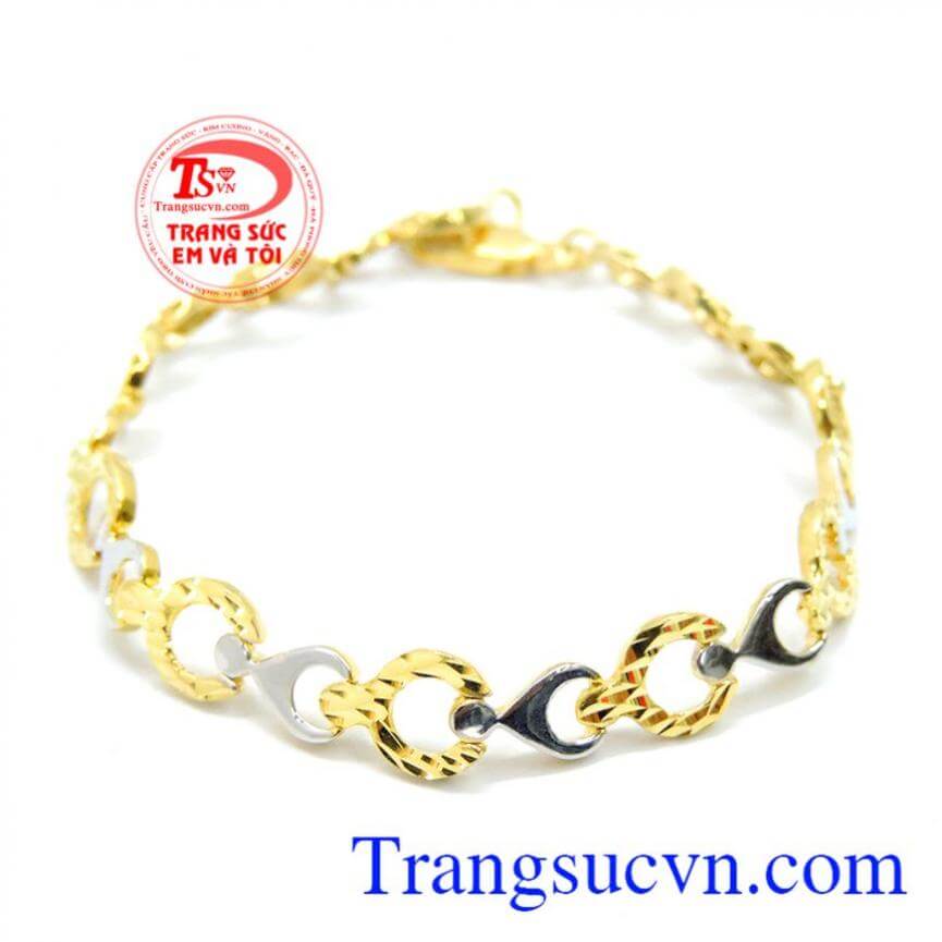 Lắc tay nữ vàng sáng bóng 10k