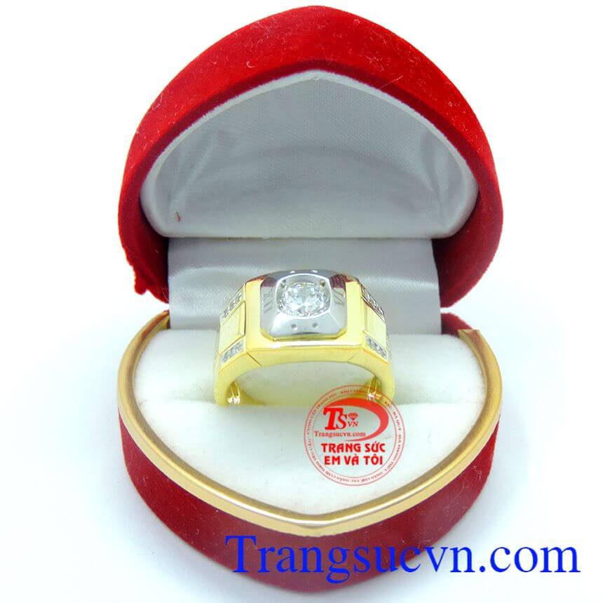 Nhẫn nam vàng tây 10k, chất lượng đảm bảo, có giấy kiểm định vàng và bảo hành