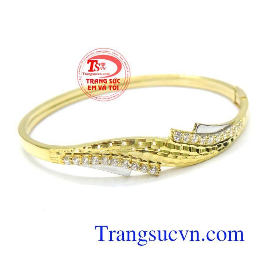 Vòng tay nữ vàng 10k đá đẹp 