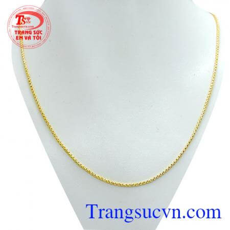 Chiếc Dây vàng Ý yêu thương, dây chuyền vàng đẹp, dây chuyền nữ vàng nhập khẩu Italy