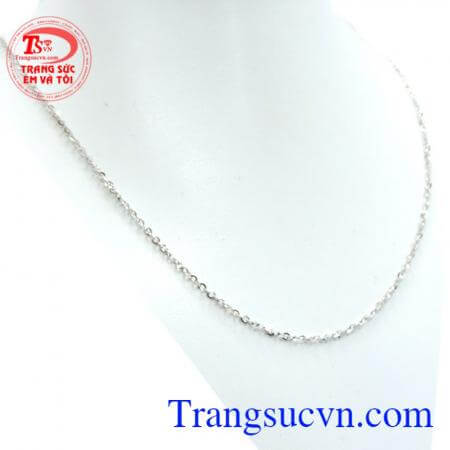 Dây nữ mặt xích đẹp vuông 10k Italy, dây chuyền nữ italy nhập khẩu giá chuẩn, chất lượng tuyệt vời