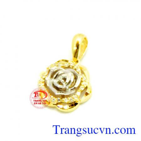 Mặt dây nữ hoa hàng vàng 10k