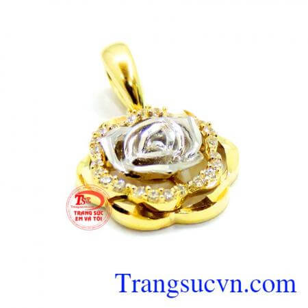 Mặt dây nữ hoa hàng vàng 10k