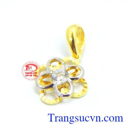 Mặt dây nữ hình hoa 10k giá tốt 