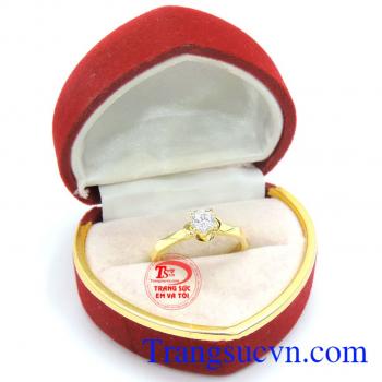 Nhẫn nữ đẹp. Nhẫn nữ vàng tây 10k hàn quốc