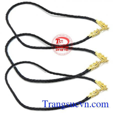 Dây da đầu rồng vàng 10k đẹp
