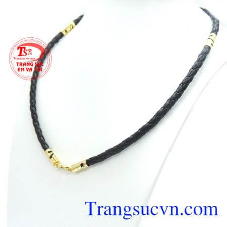 Dây Da Bọc Rồng vàng tây đẹp cho nam