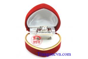 Nhẫn nam 10k vàng trắng chất lượng đảm bảo, nhẫn vàng trắng cho nam