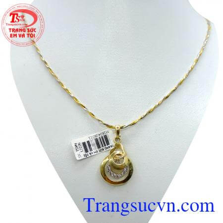 Bộ sản phẩm vàng tây dây chuyền mặt dây, mặt dây vàng, chiếc dây chuyền, mặt dây vàng tây, bảo hành, kiểu dáng đẹp.