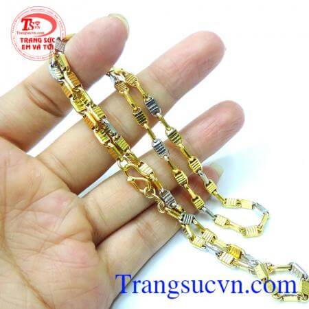 Dây chuyền nam vàng tây sang trọng