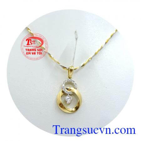 Sản phẩm bộ dây chuyền nữ vàng, bán bộ trang sức vàng tây 10k đính đá giá tốt với kiểu dáng sản phẩm trẻ trung,hợp với nhiều trang phục của phái nữ.