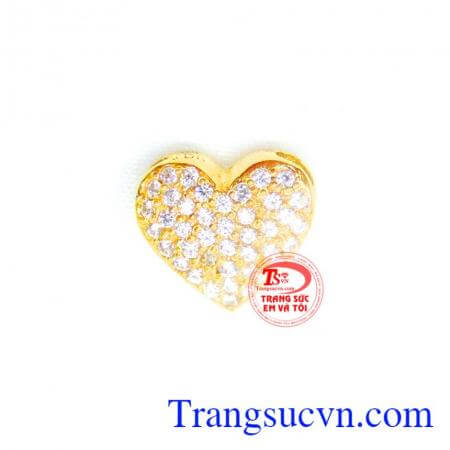 Mặt dây trái tim đính đá kết đẹp, mặt dây nữ kiểu vàng tây dành cho nữ,mặt dây chuyền vàng được làm từ vàng 10k chất lượng đảm bảo.