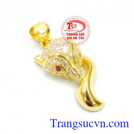 Mặt dây hồ ly vàng 10k mặt vàng nữ tính cho phái đẹp.