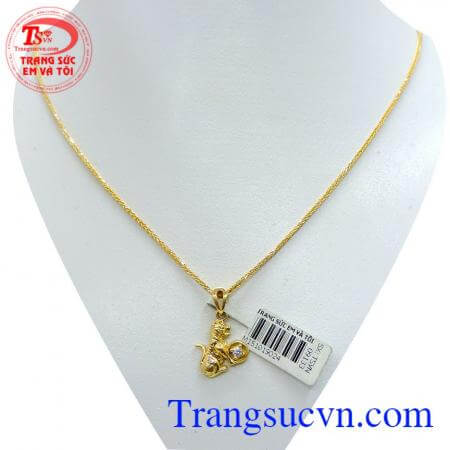 Dây chuyền bộ mặt tuổi dần may mắn hợp thời trang, hạnh phúc, vàng dây chuyên, mặt dây đảm bảo chất lượng vàng, uy tín.