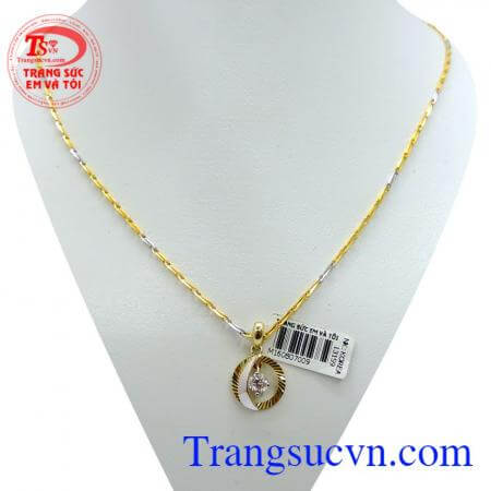 Mặt dây vàng tây + Dây chuyền, dây chuyền vàng tây cùng mặt nữ sang trong giá rẻ, mặt nữ vàng 10k đẹp, giá chuẩn, thiết kế kiểu dáng Korea sang trọng.