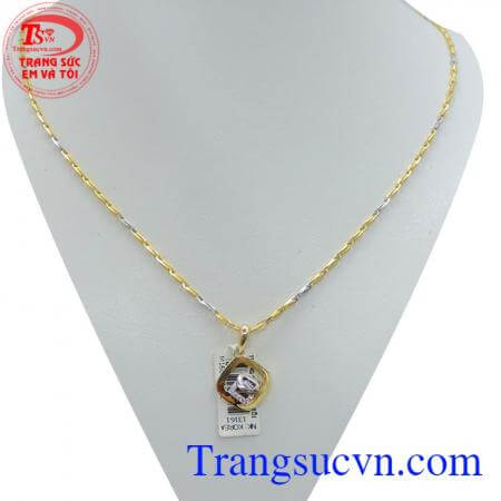 Bộ mặt dây nữ + Dây chuyền dễ kết hợp quần áo, bộ sản phẩm tôn lên vẻ thanh lịch, trẻ trung cho người đeo.