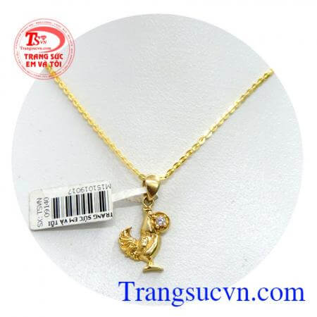 Bộ nữ trang tuổi gà đẹp, dây chuyền vàng nữ o kết, mặt dây tuổi dậu chất lượng.
