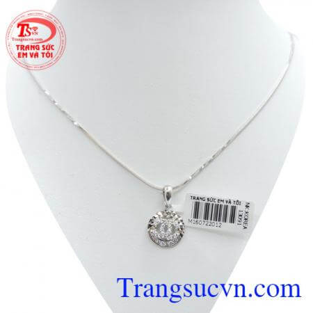 Bộ trang sức vàng trắng nữ