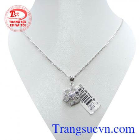 Nữ trang vàng trắng bộ 18k