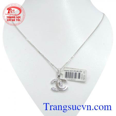 Bộ trang sức chanel vàng trắng