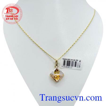 Bộ nữ trang dây chuyền mặt 18k