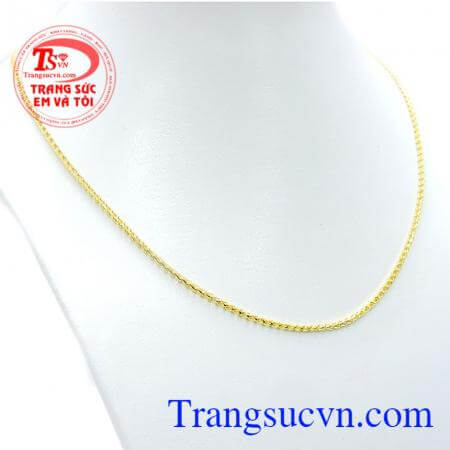 Dây chuyền nữ vàng ý 18k trẻ trung dây chuyền mảnh nhỏ cho những ai thích sự nhẹ nhàng tinh tế