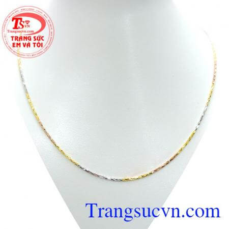 Dây chuyền vàng 18k nữ dang xoắn