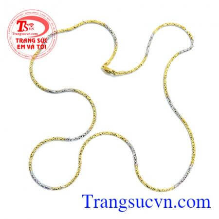 Dây vàng trắng Italy 18k quý phái tinh tế dành cho phái đẹp