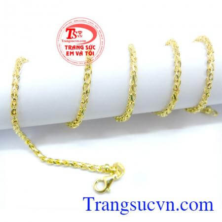 Dây chuyền ý 18k trẻ trung
