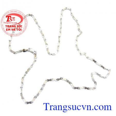 Dây chuyền vàng trắng nhỏ xinh, dây chuyền vàng tây 18k