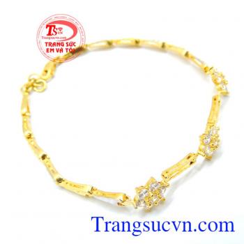 Lắc tay vàng nữ 10k hình sao