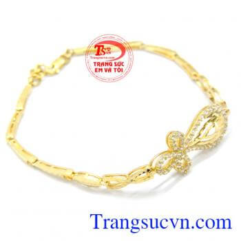 Lắc ta nữ vàng 10k mặt đẹp