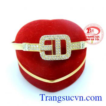 Vòng tay vàng 10k sang trọng, vòng tay vàng tây giá tốt. Vòng tay vàng 10k mặt đính đá