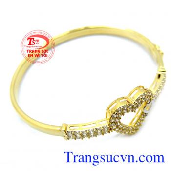 Mặt dây vàng 10k trái tim yêu