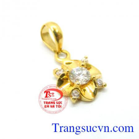Mặt dây nữ vàng tây kiểu đẹp vàng 10k thanh lịch.