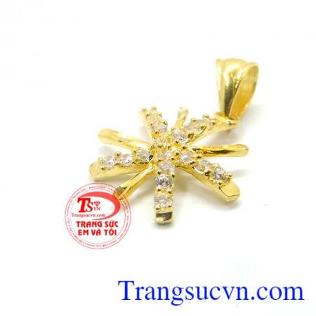 Bán sản phẩm mặt nữ tia nắng nhiều màu may mắn, mặt dây chuyền vàng tây đẹp, vàng tây 10k đảm bảo, mang đến may mắn và vẻ đẹp thời trang, sang trọng cho người đeo.