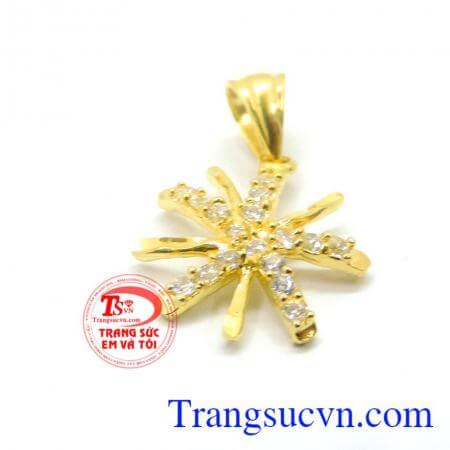 Mặt dây nữ vàng 10k tia nắng chất lượng.